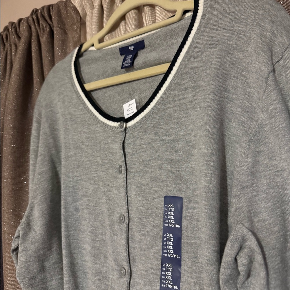 GAP Heather Gray Knit Cardigan